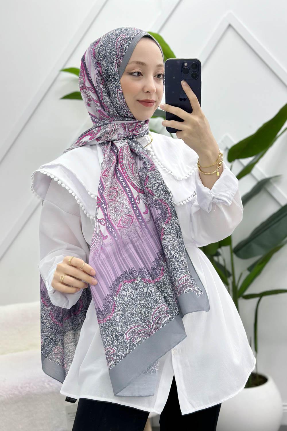 SARAY MOTİF DESENLİ PAMUK ŞAL