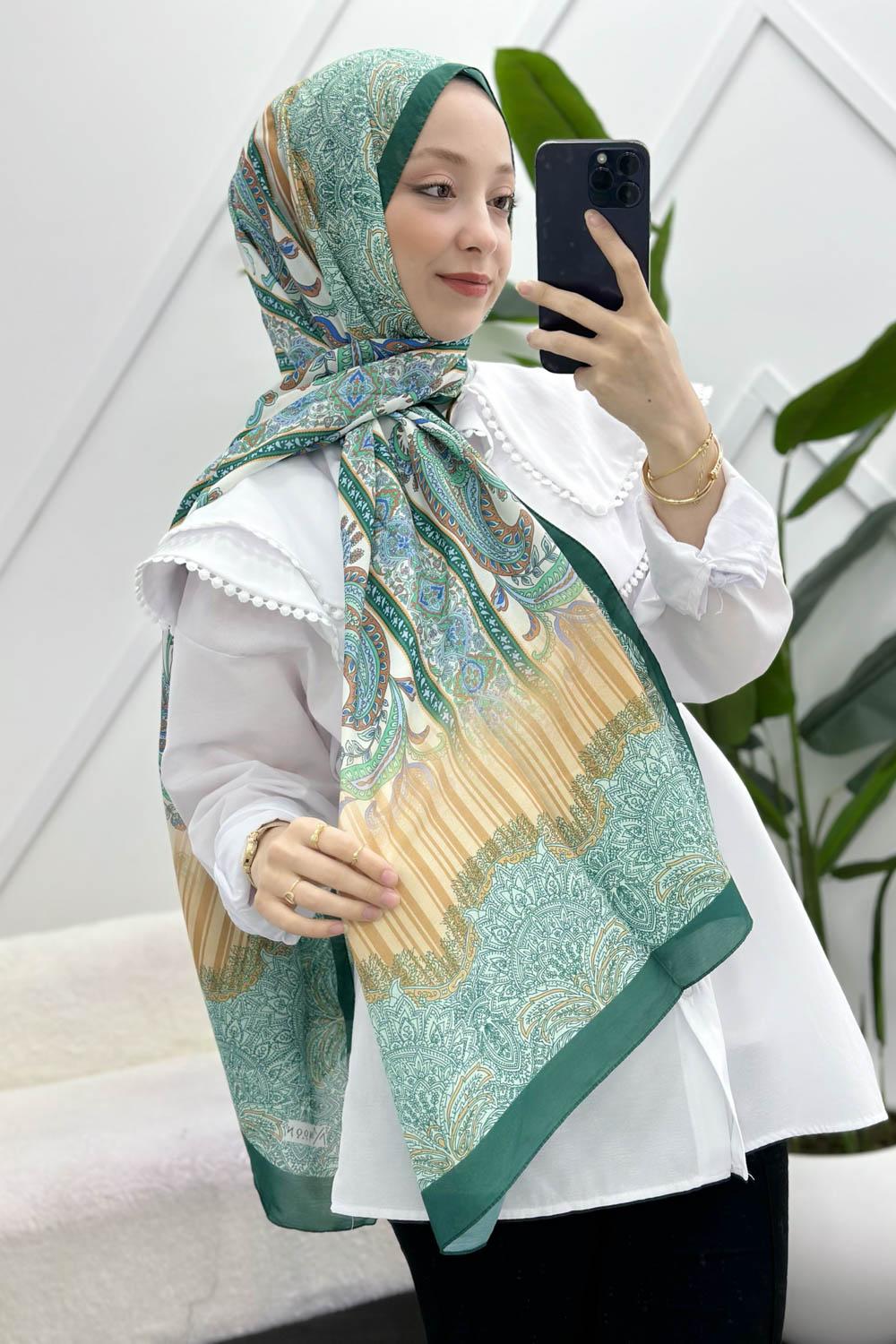 SARAY MOTİF DESENLİ PAMUK ŞAL