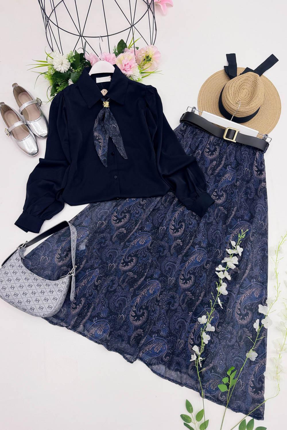 MAYA  FULARLI GÖMLEK ETEK TAKIM