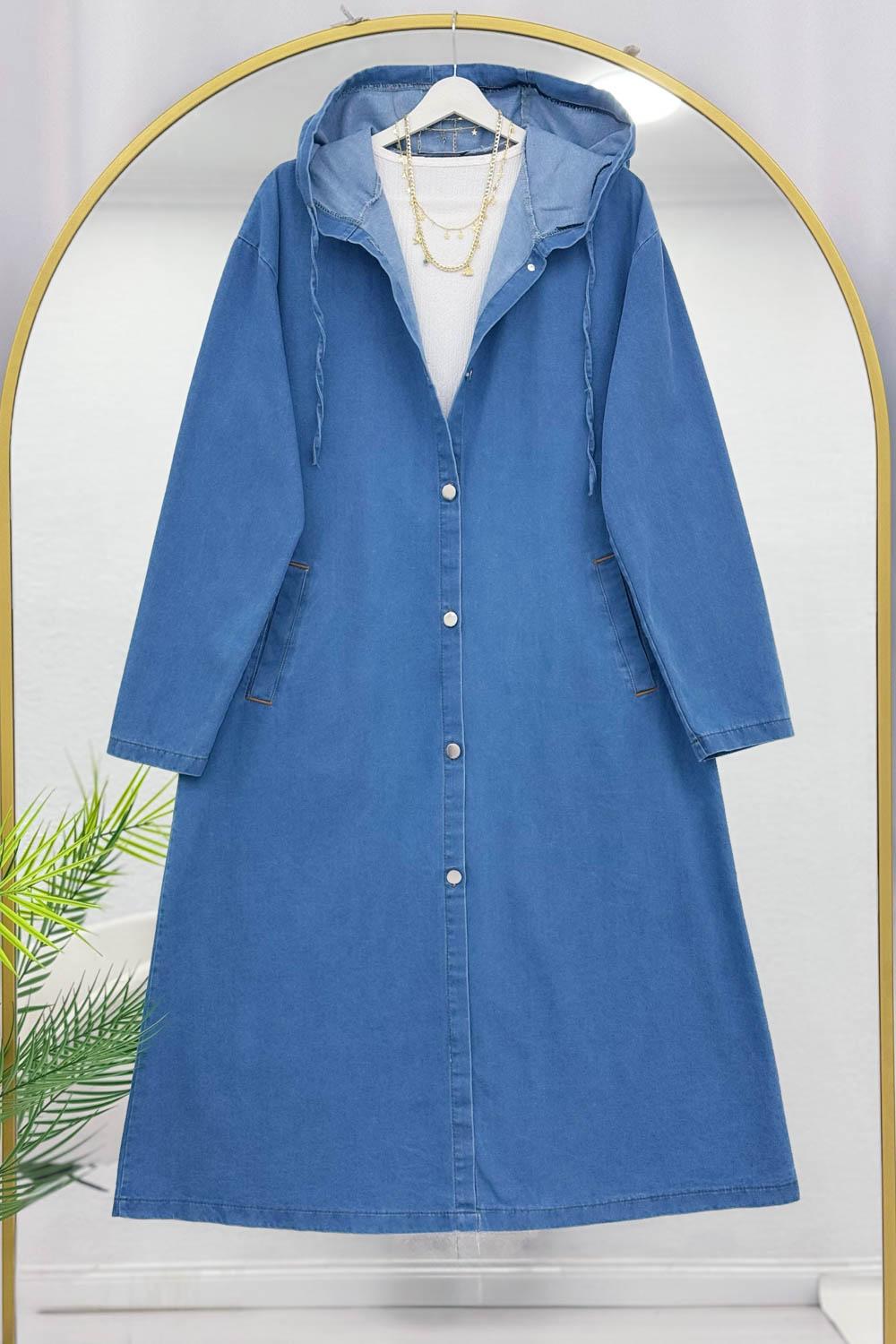 MAXİ BOY KADIN KOT KAP