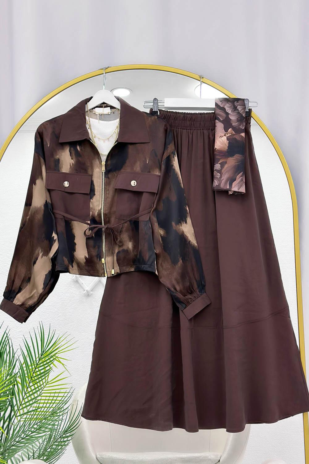 FLOŞ SATEN PREMİUM ETEKLİ TAKIM