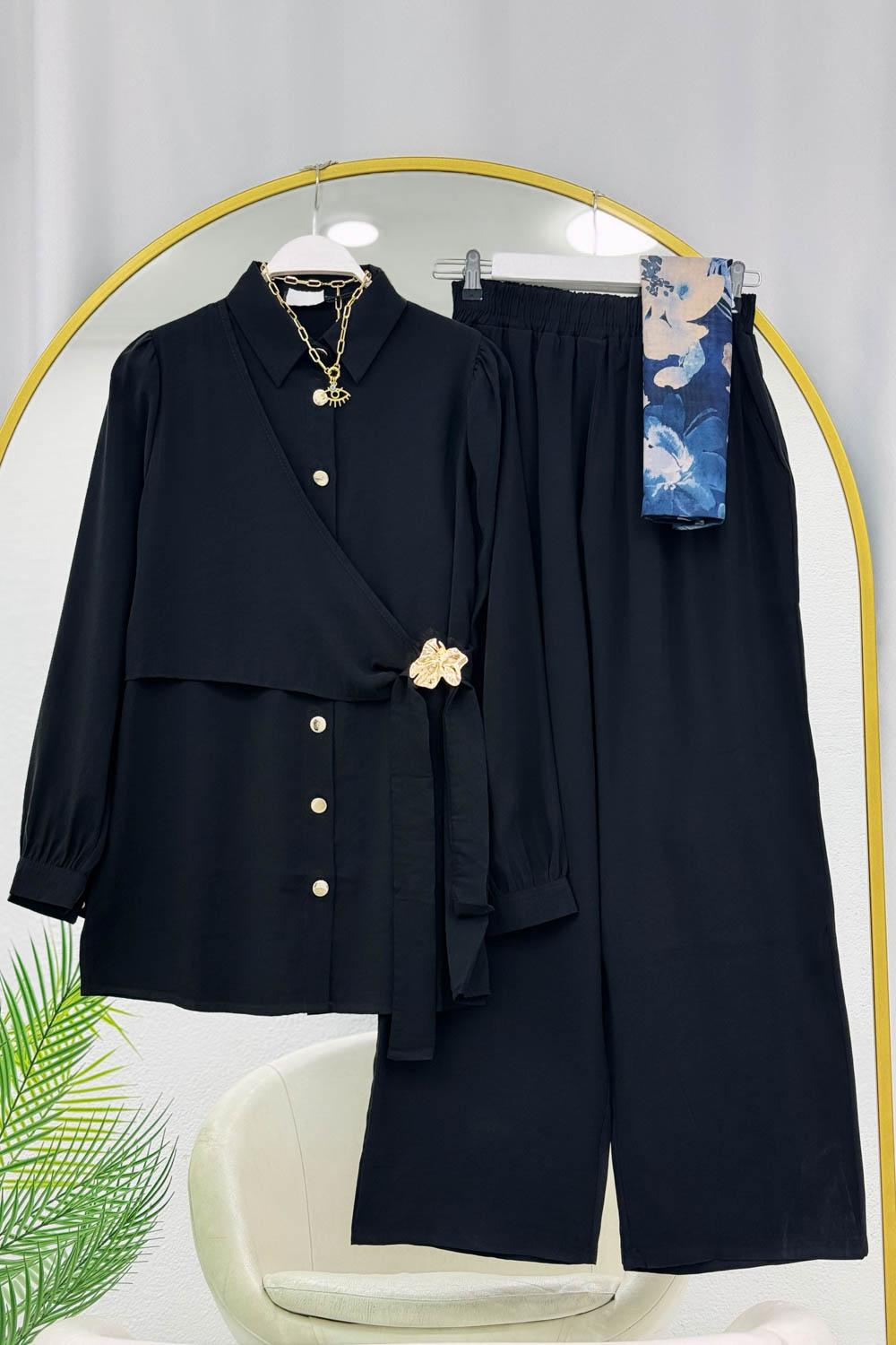 GOLD TOKALI YAN BAĞLAMA TENSEL TAKIM