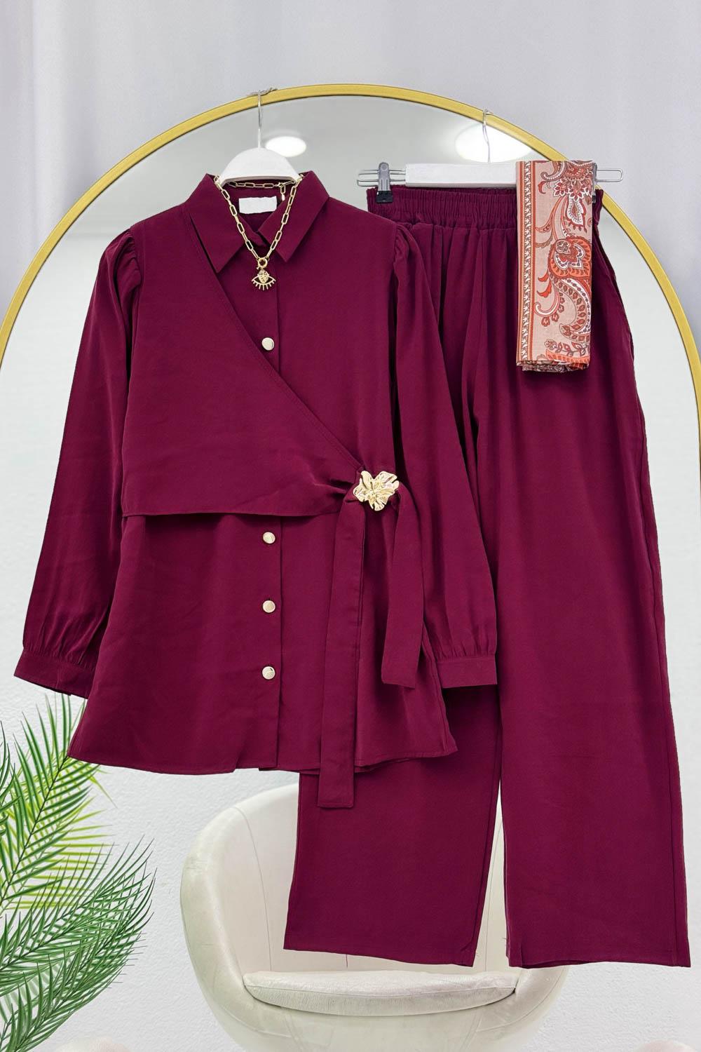 GOLD TOKALI YAN BAĞLAMA TENSEL TAKIM