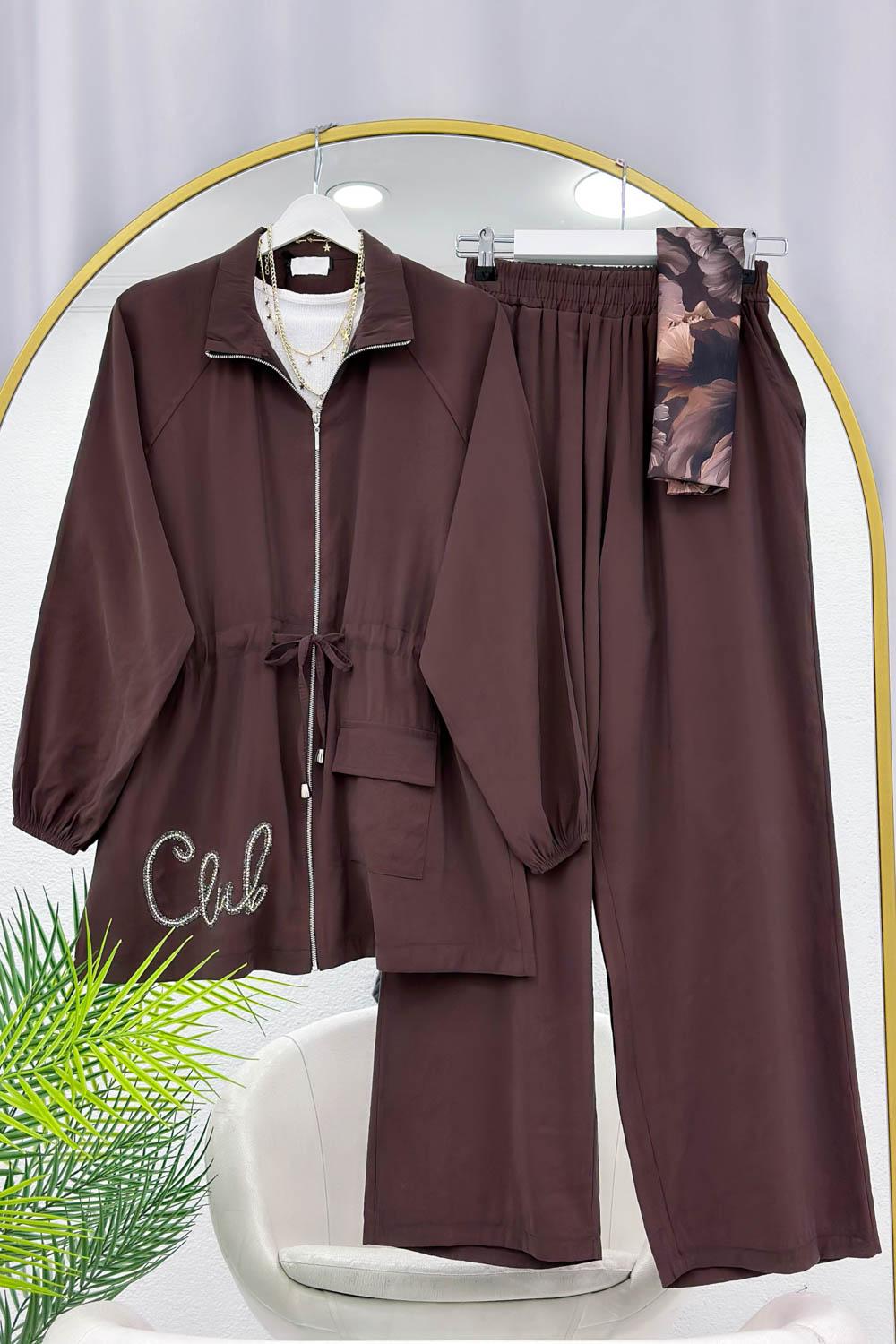 CEKETİ SİMLİ NAKIŞLI TENSEL İKİLİ TAKIM