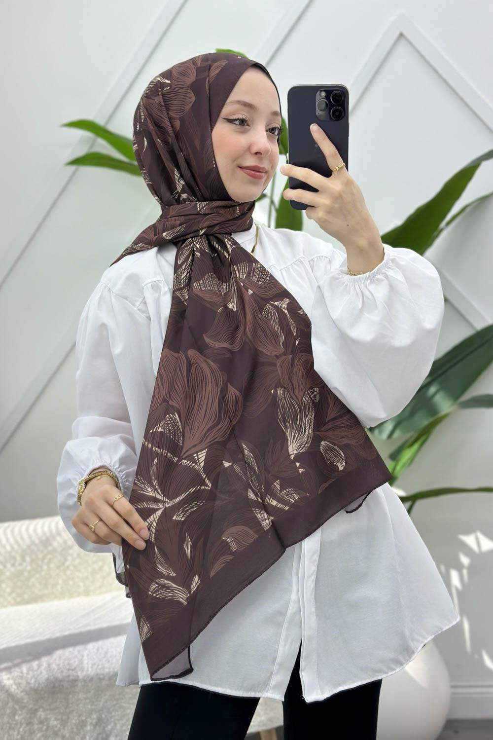 KAHVERENGİ SERİSİ PAMUK ŞAL SERİSİ