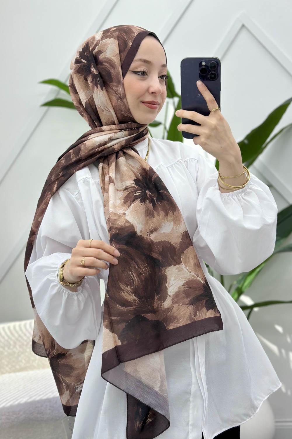 KAHVERENGİ SERİSİ PAMUK ŞAL SERİSİ