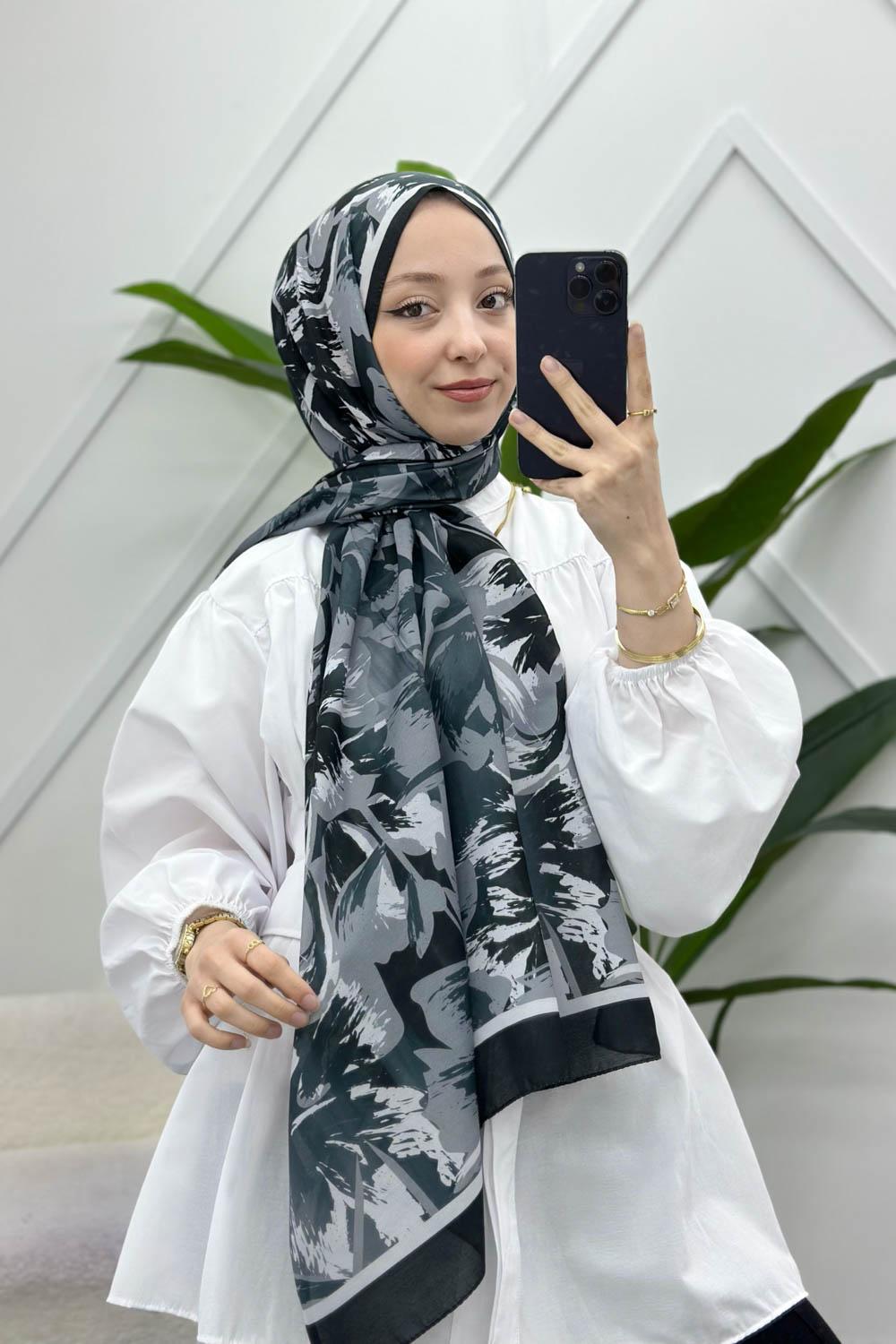 KARANFİL DESEN PAMUK ŞAL