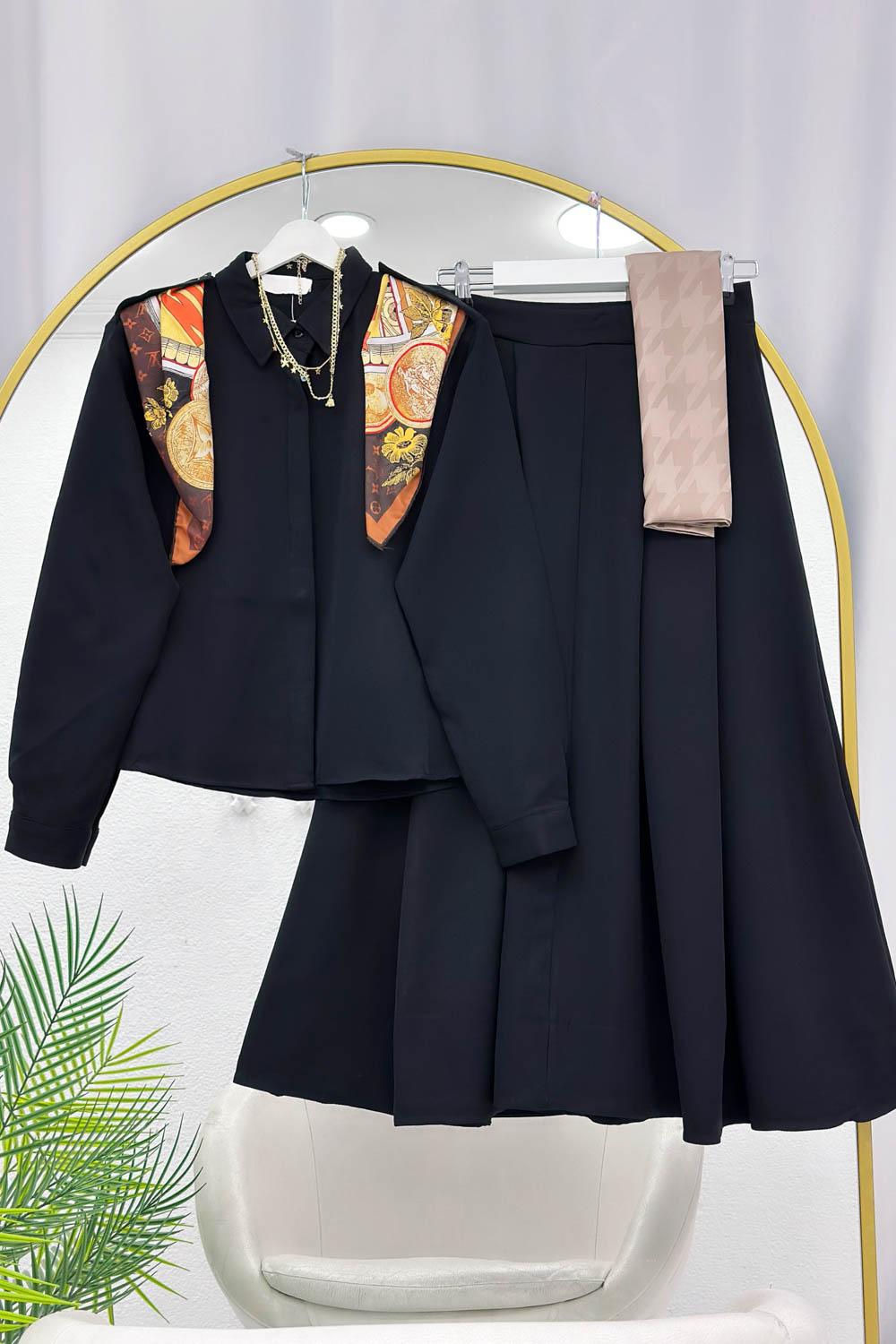 OMUZU FULAR DETAYLI ETEKLİ TAKIM