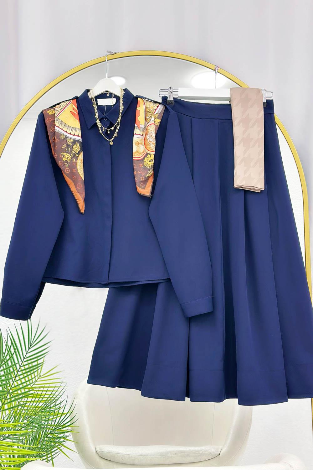 OMUZU FULAR DETAYLI ETEKLİ TAKIM