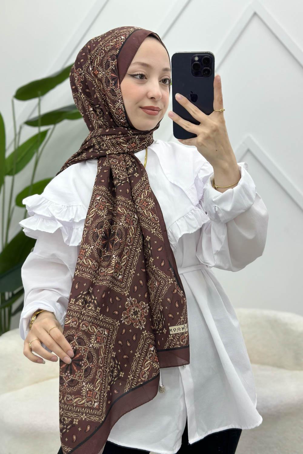 SOFT PAMUK ETNİK DESEN ŞAL