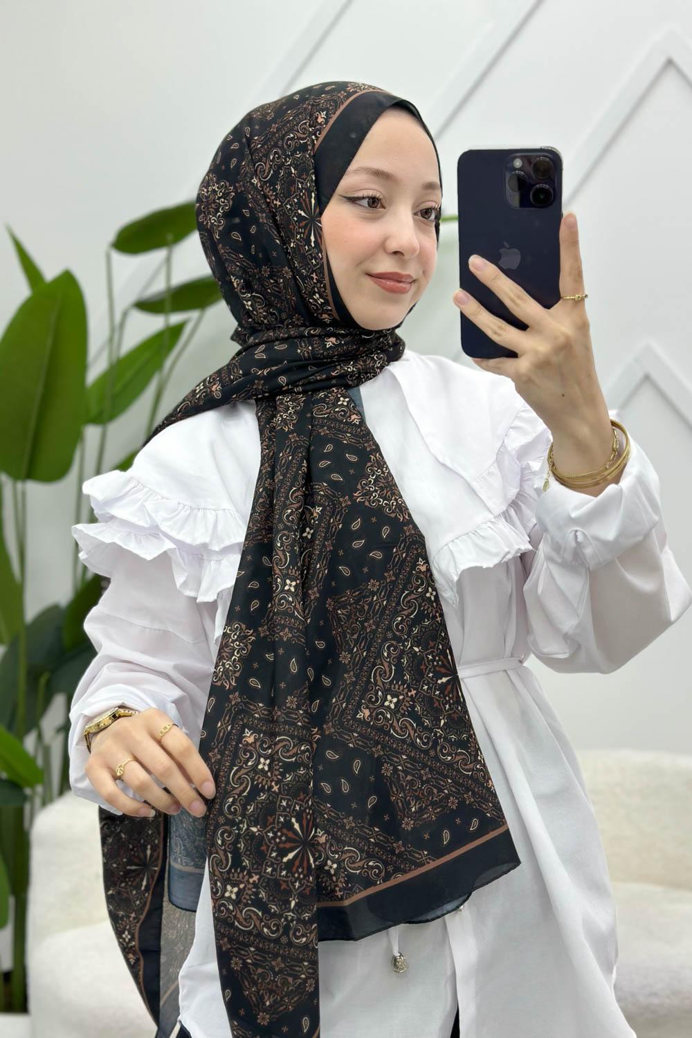 SOFT PAMUK ETNİK DESEN ŞAL