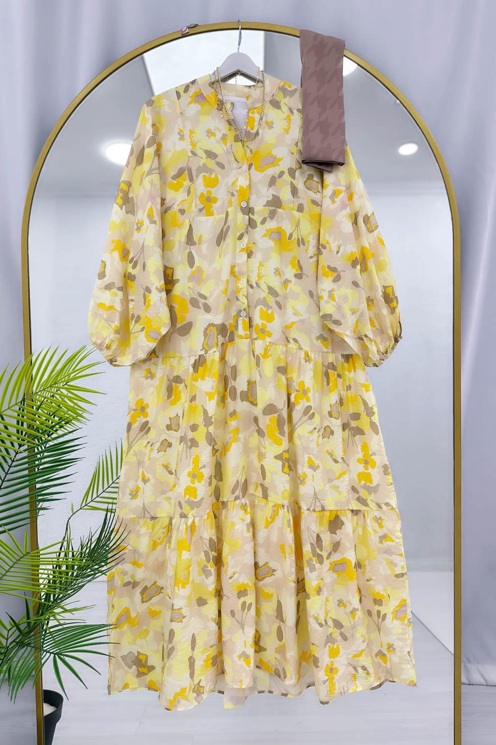 ALAÇATI MODEL OVERSİZE KESİM MNGO KUMAŞ ELBİSE