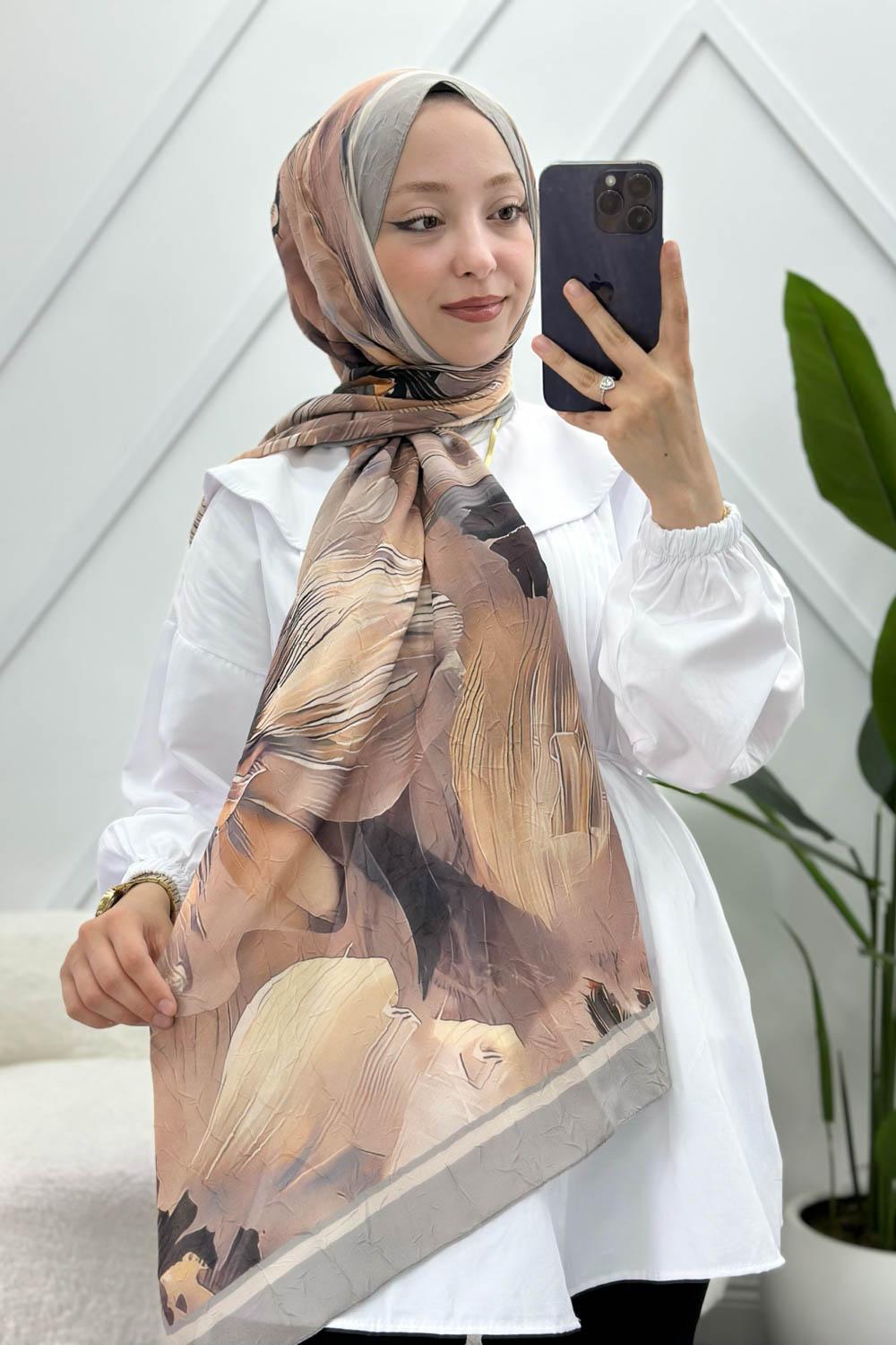 ÇİZGİ DESEN PAMUK SOFT ŞAL
