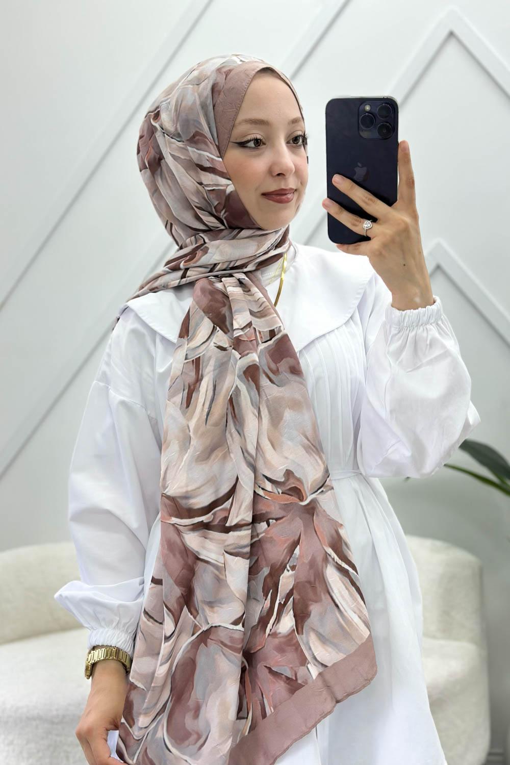 ORKİDE DESEN PAMUK SOFT ŞAL