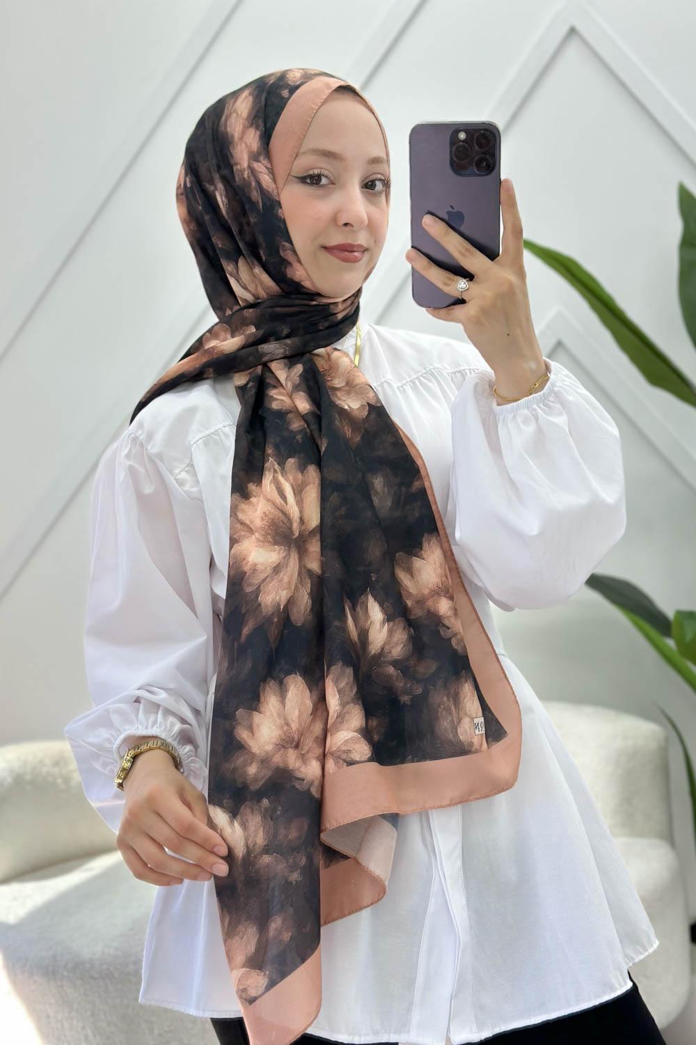 NİLÜFER DESEN PAMUK SOFT ŞAL