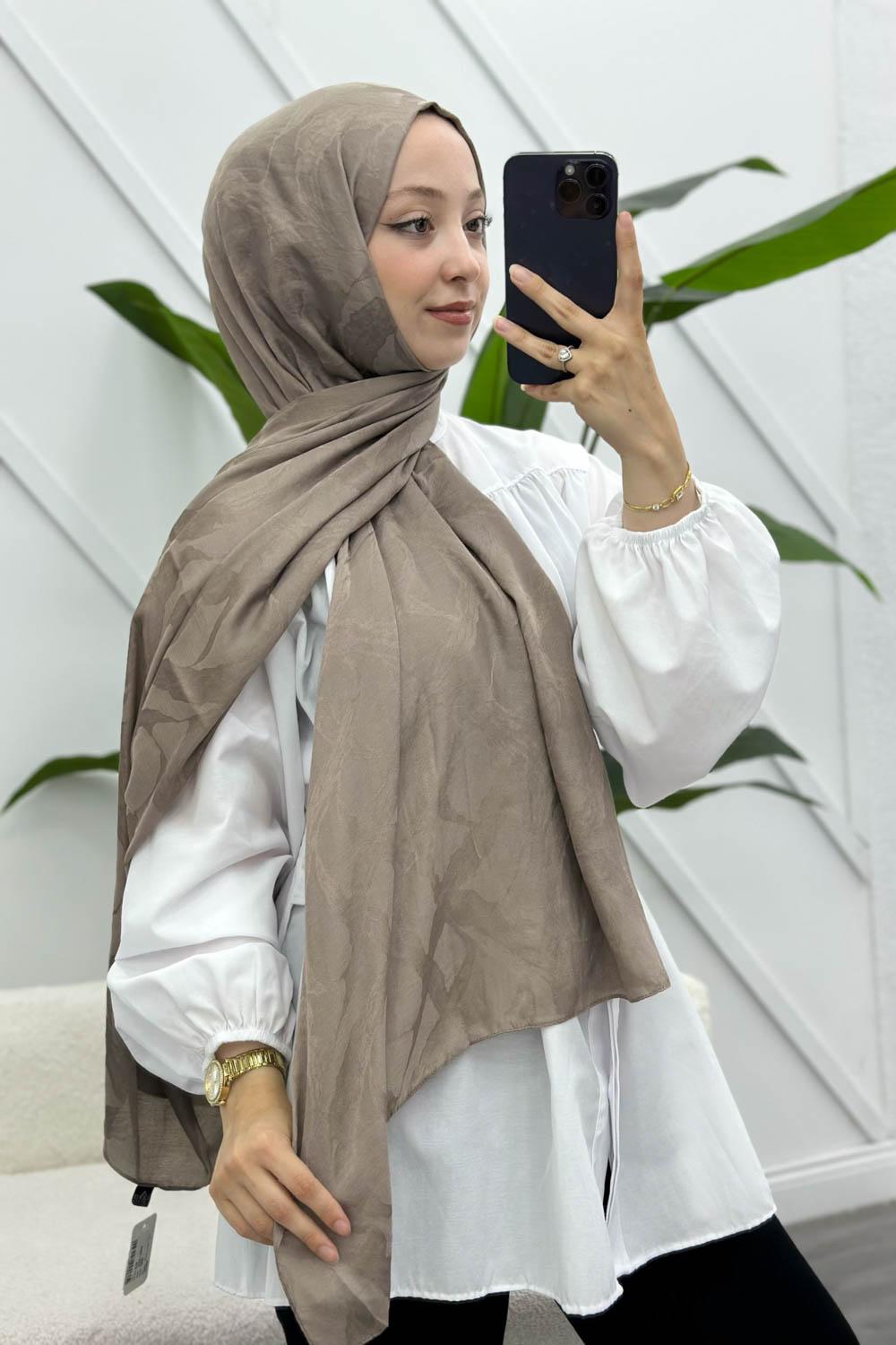 YAPRAK DESEN PAMUK SOFT ŞAL