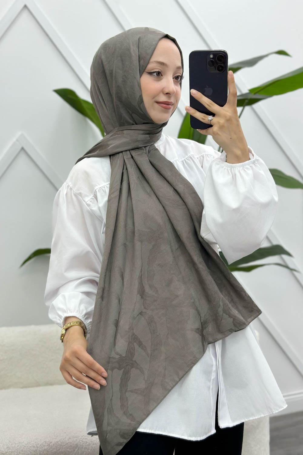 YAPRAK DESEN PAMUK SOFT ŞAL