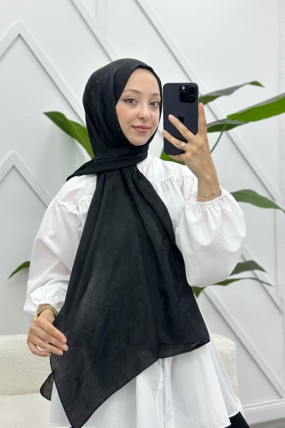 YAPRAK DESEN PAMUK SOFT ŞAL