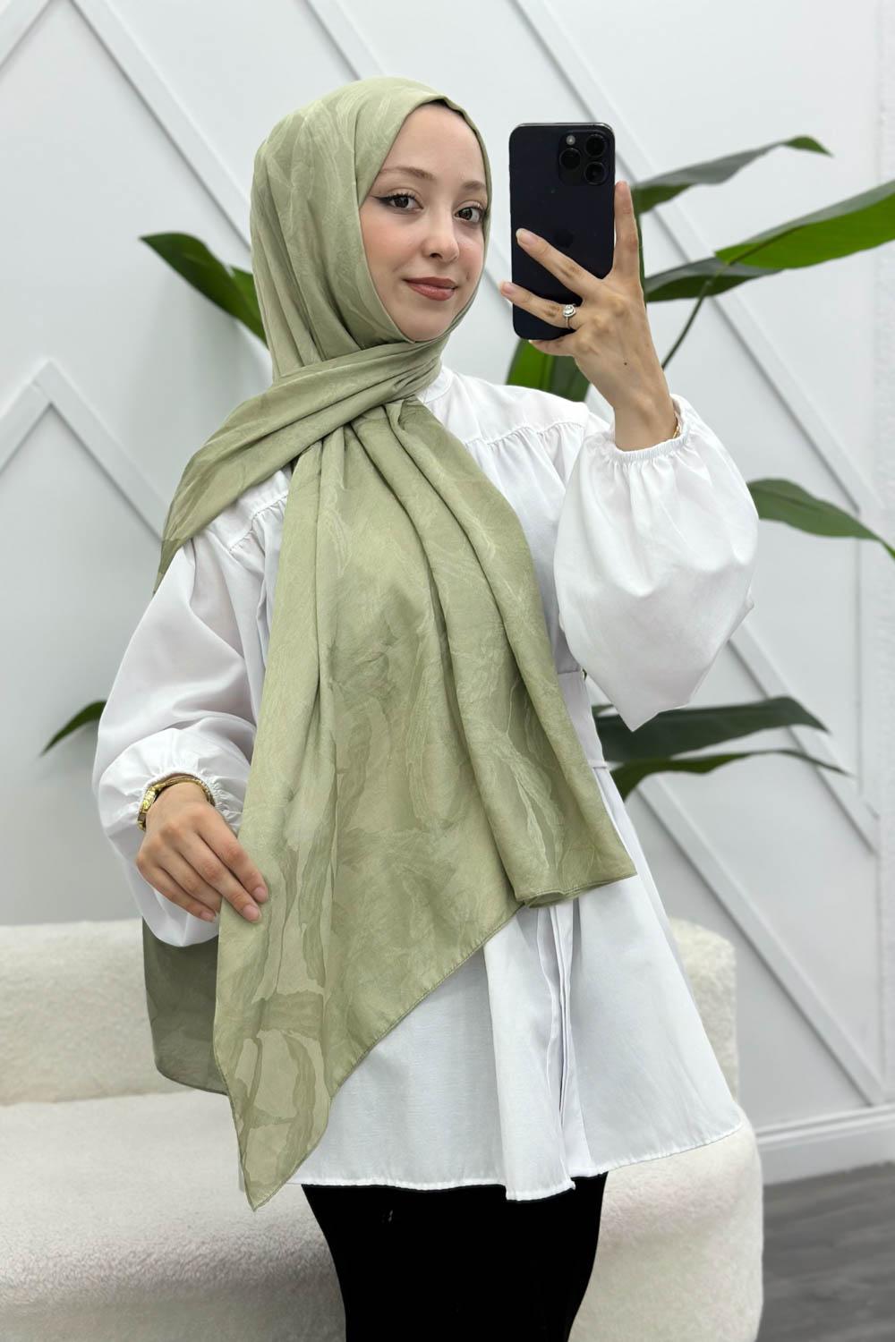 YAPRAK DESEN PAMUK SOFT ŞAL
