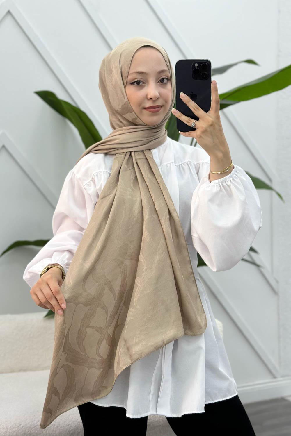 YAPRAK DESEN PAMUK SOFT ŞAL