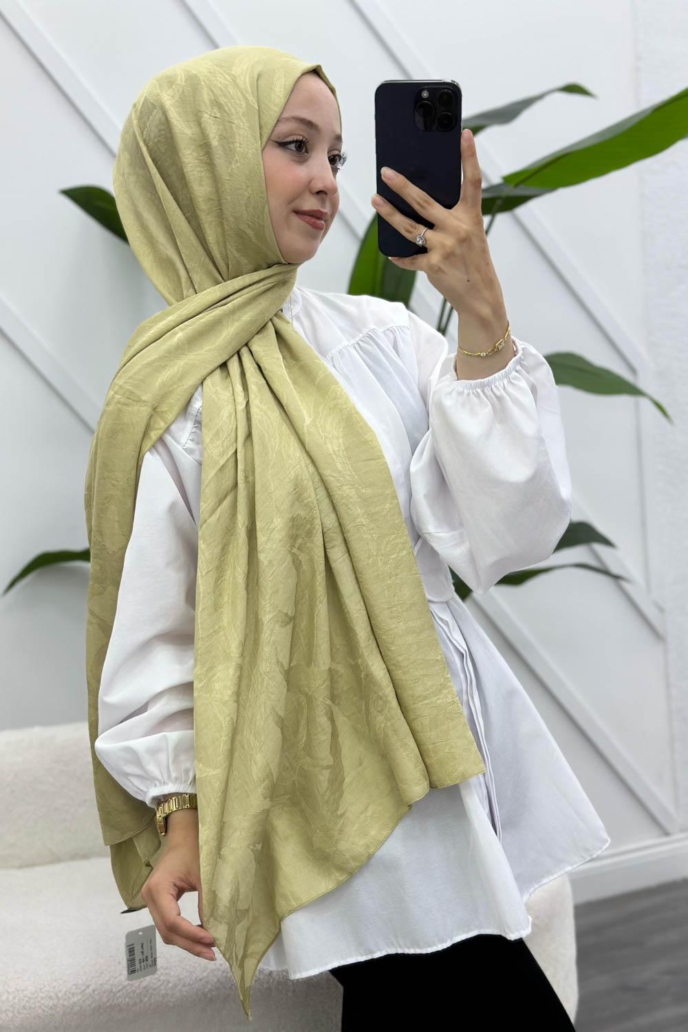 YAPRAK DESEN PAMUK SOFT ŞAL
