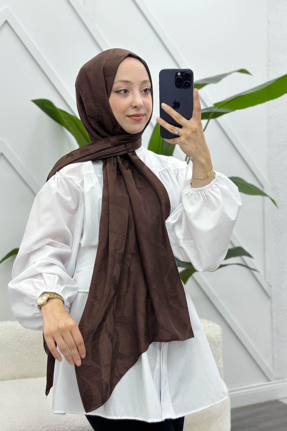 YAPRAK DESEN PAMUK SOFT ŞAL