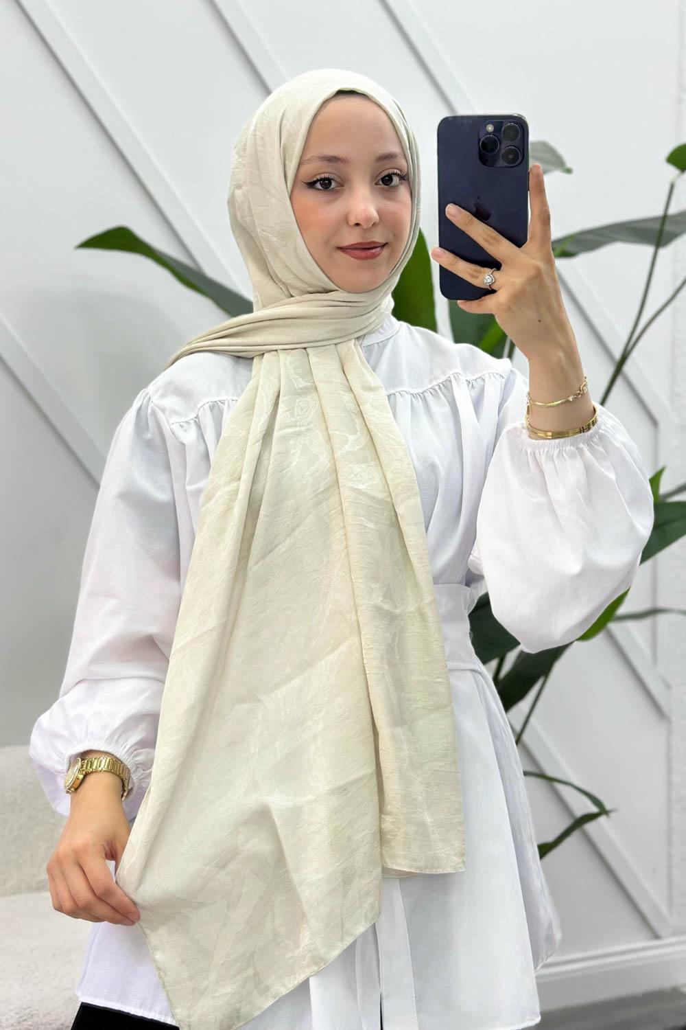 YAPRAK DESEN PAMUK SOFT ŞAL