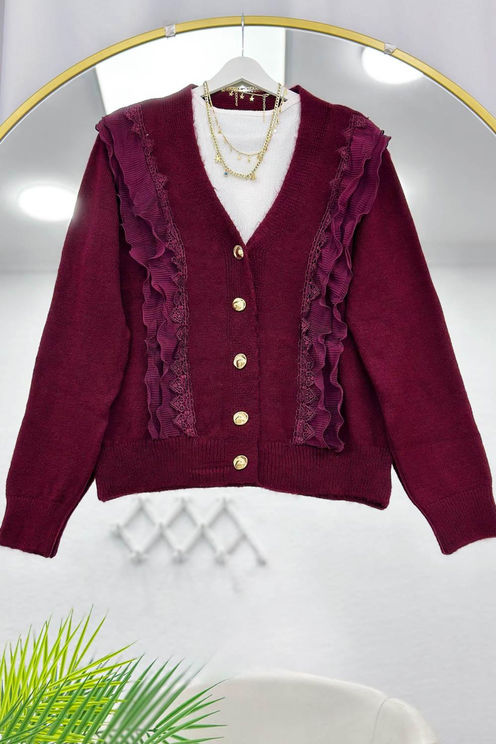 GÜPÜR VE FIRFIR DETAYLI ANGORA HIRKA