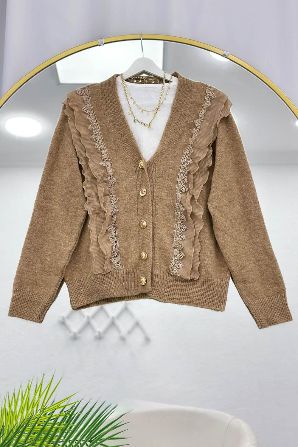 GÜPÜR VE FIRFIR DETAYLI ANGORA HIRKA