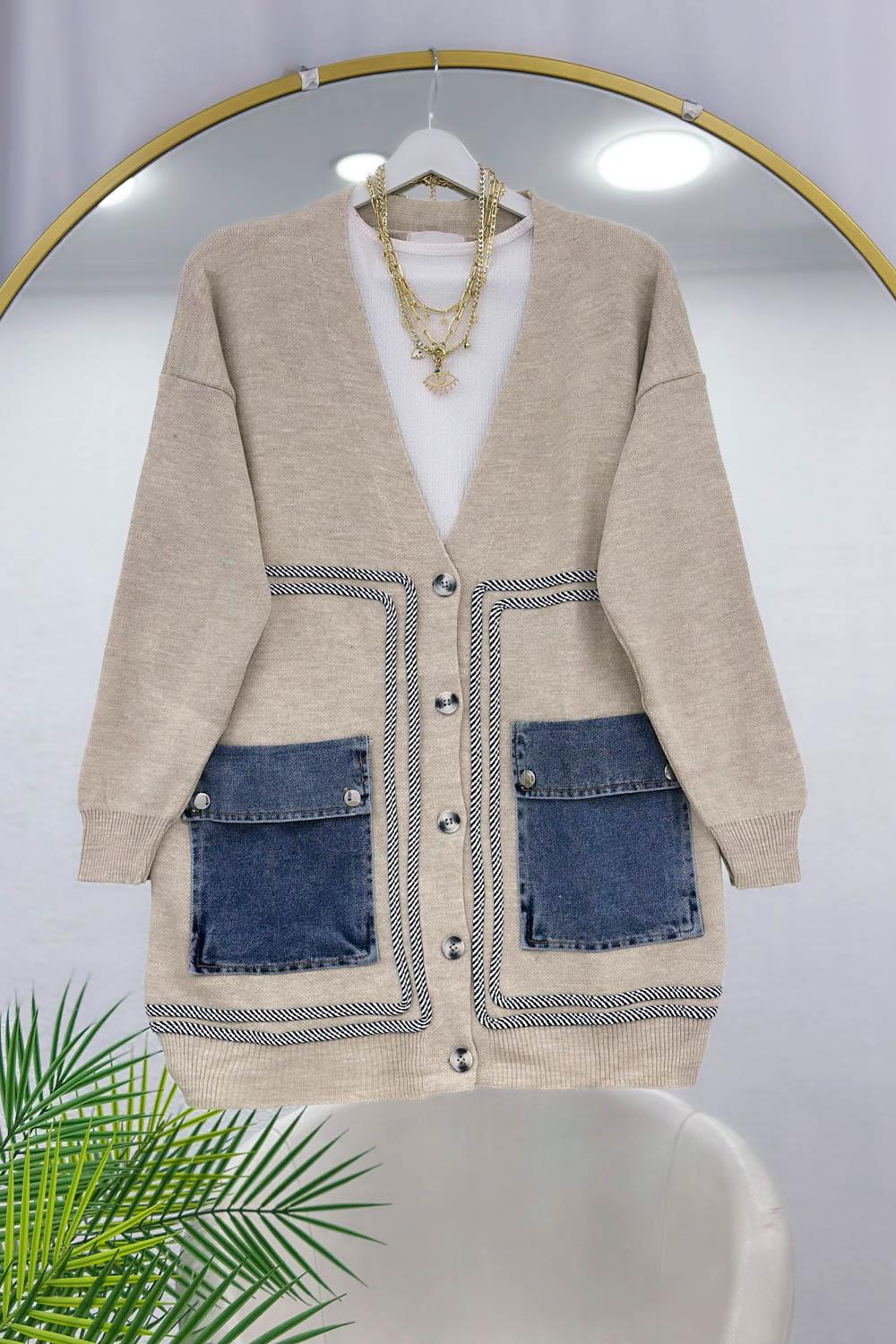 KOT CEPLİ TRİKO HIRKA
