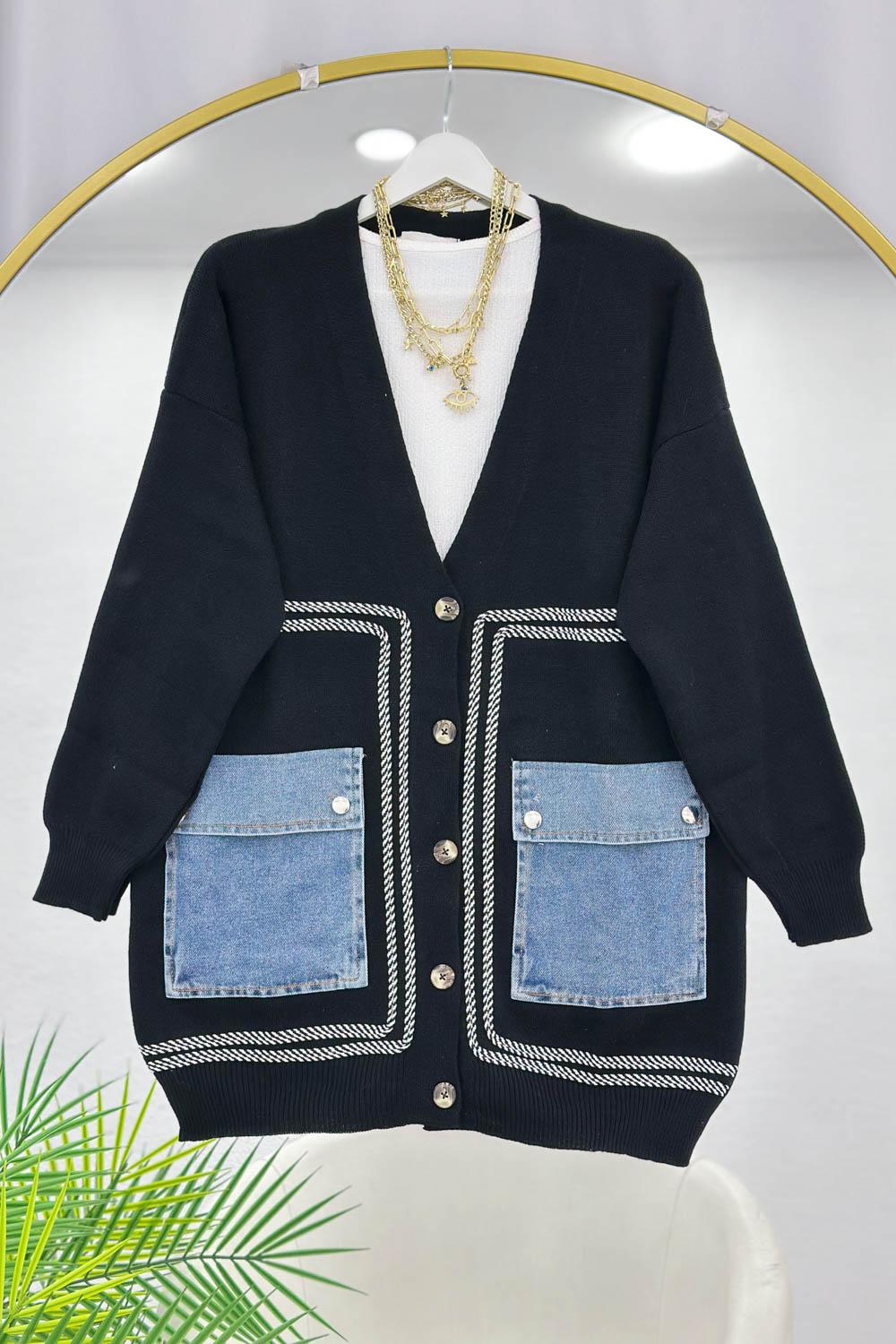 KOT CEPLİ TRİKO HIRKA