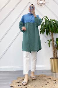 ELEGAN SERİ JEAN DETAYLI GABARDİN CEKET