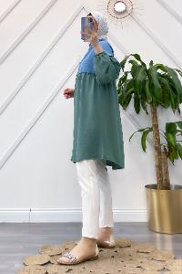 ELEGAN SERİ JEAN DETAYLI GABARDİN CEKET
