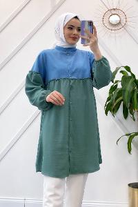 ELEGAN SERİ JEAN DETAYLI GABARDİN CEKET