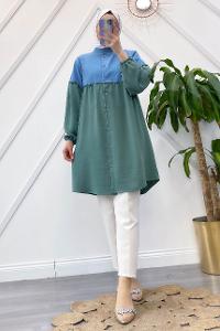 ELEGAN SERİ JEAN DETAYLI GABARDİN CEKET