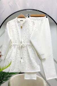 ASİMETRİK KESİM ÇİZGİLİ SWEAT