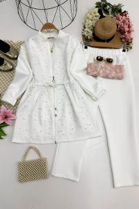 ASİMETRİK KESİM ÇİZGİLİ SWEAT