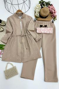 ASİMETRİK KESİM ÇİZGİLİ SWEAT