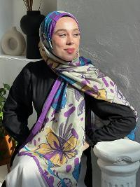 RENKLİ KAZAYAĞI PAMUK ŞAL