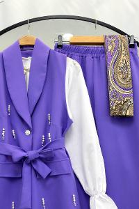 RETRO BASKILI İTHAL HIRKA