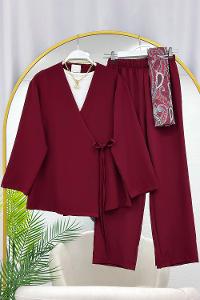 YAKASI SAVAROSKİ TAŞLI BÜRÜMCÜK TAKIM