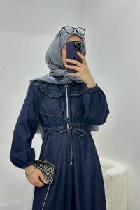 BELDEN VE KOLDAN BÜZGÜLÜ BOYDAN KOT ELBİSE