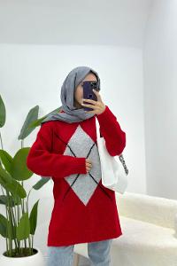PAPATYA DESENLİ TRİKO KAZAK