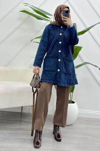 VİNTAGE İŞLEME GÖMLEK DETAYLI PREMIUM TRİKO TAKIM