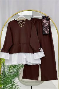 90LAR BASKILI MAXİ SWEAT