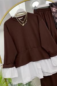 90LAR BASKILI MAXİ SWEAT