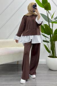 90LAR BASKILI MAXİ SWEAT