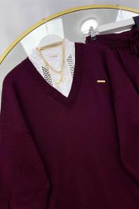 GÖVDESİ ÇİZGİLİ ÜÇ İPLİK SWEAT