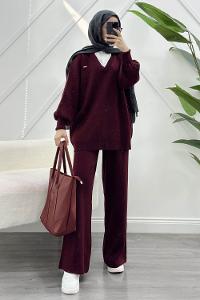 GÖVDESİ ÇİZGİLİ ÜÇ İPLİK SWEAT