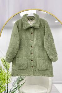 DÜĞMELİ CEPLİ PELUŞ MONT